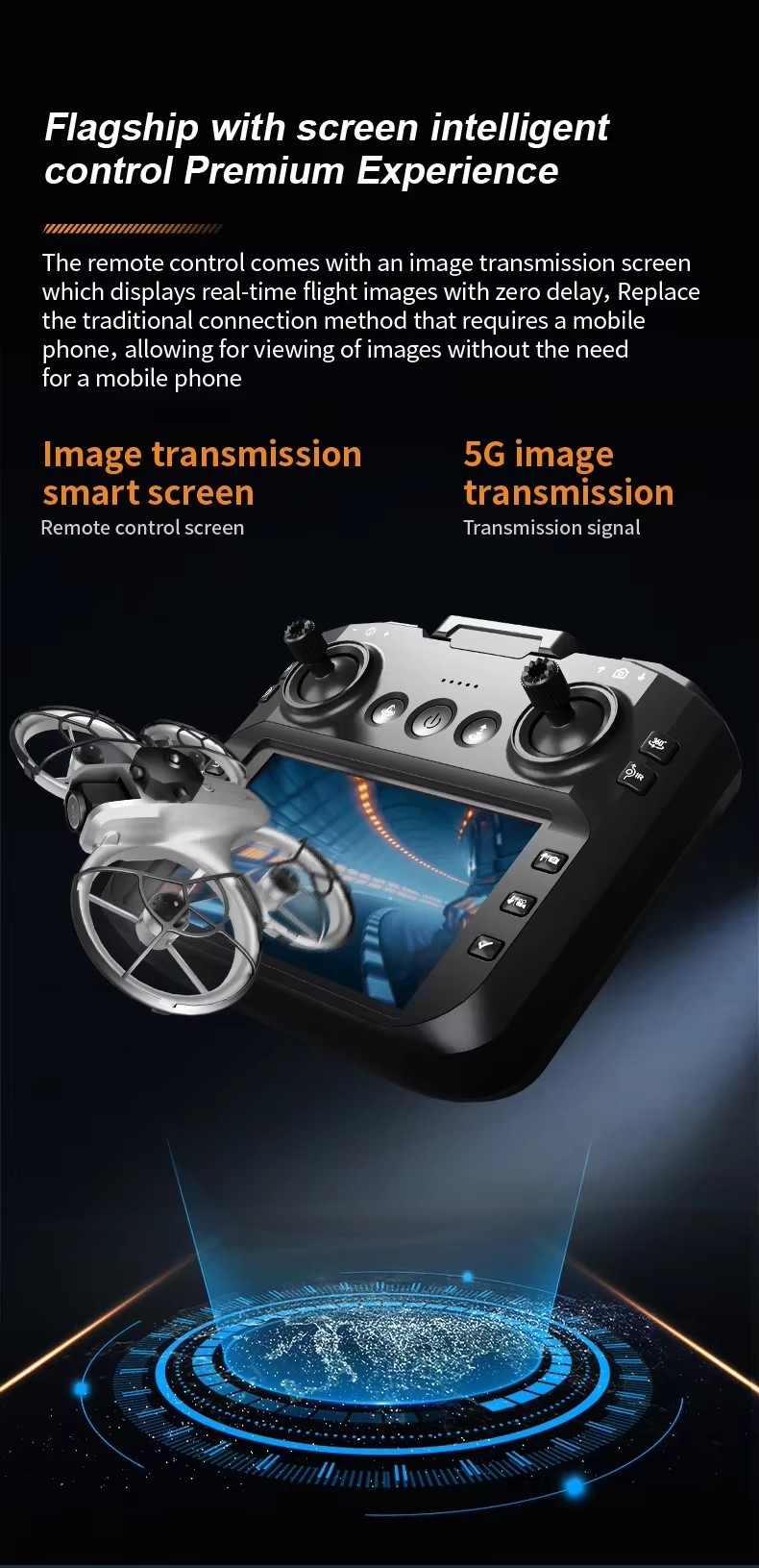 Drone Controller Screen - Дрон с 4,3-дюймовым большим экраном, 8K