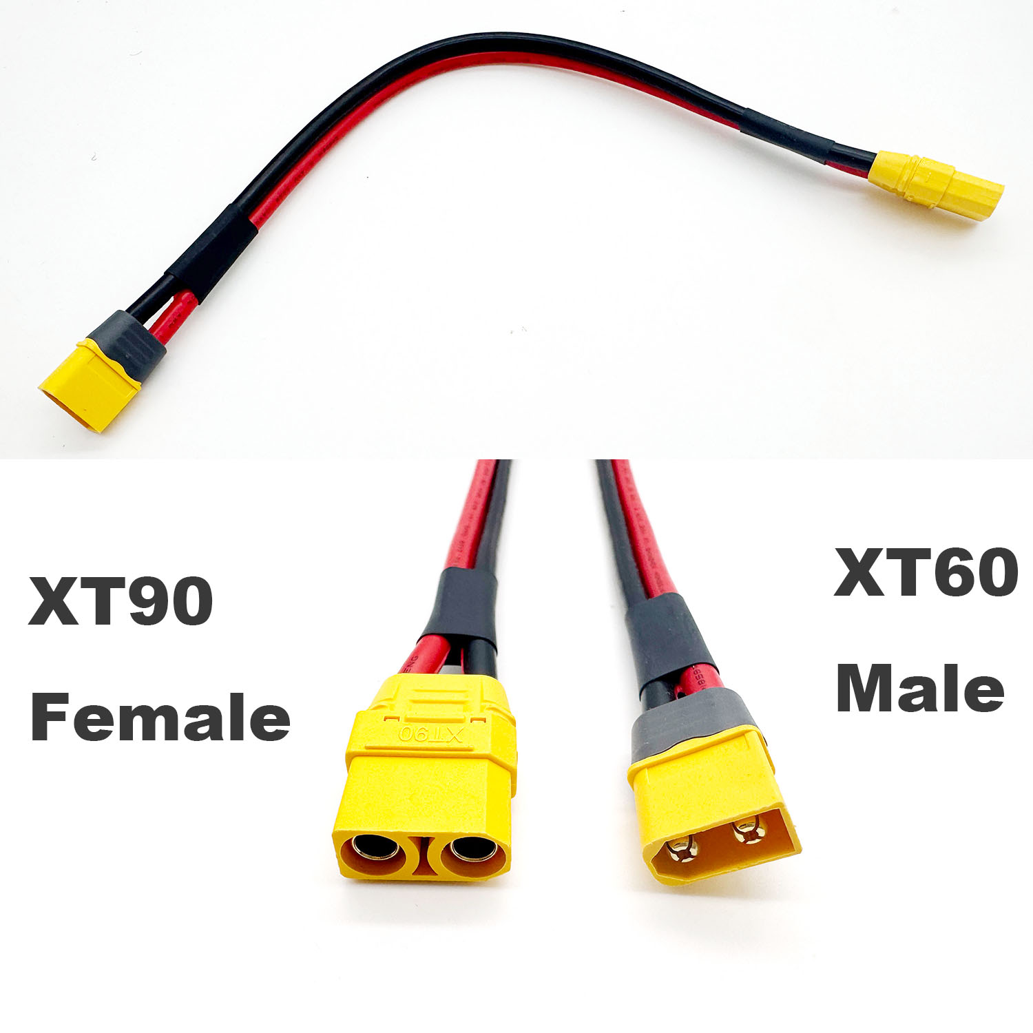 Drone Battery Adapter - Кабель-адаптер 10AWG для аккумуляторов XT90/XT60 для